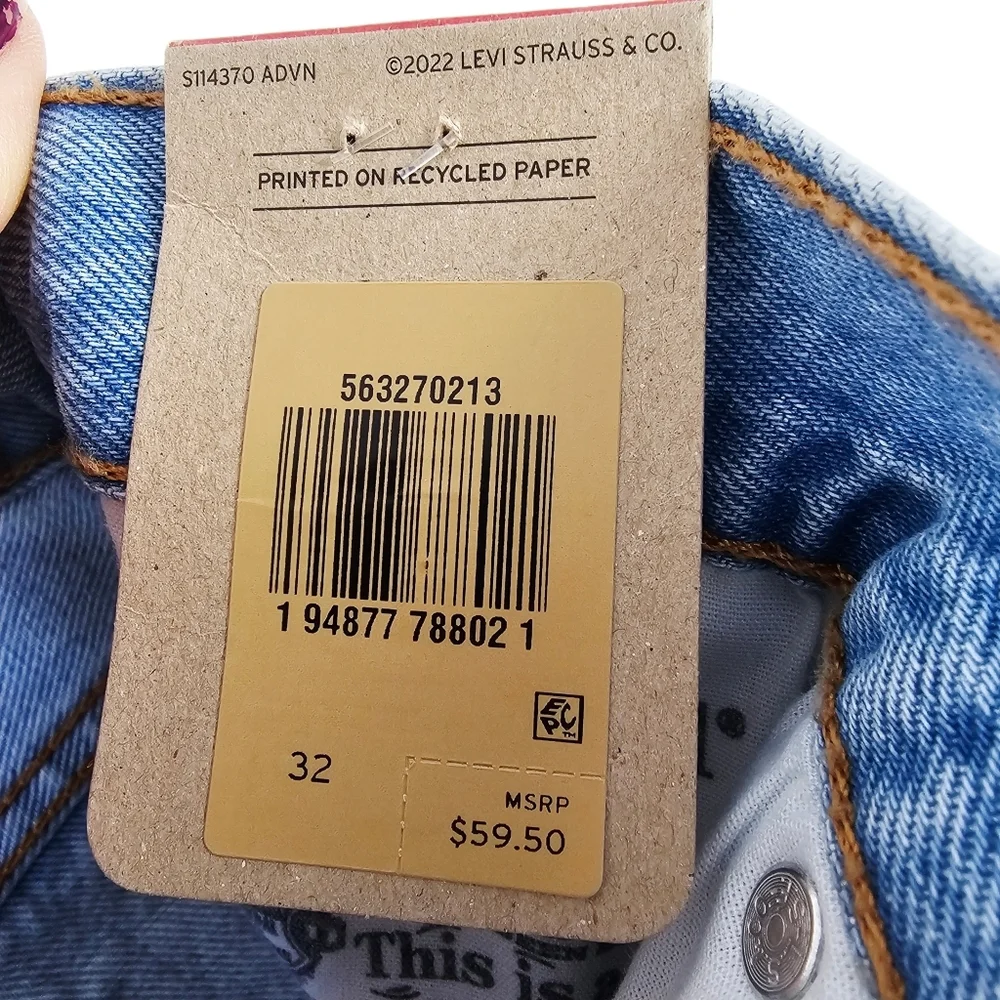 Levi's 501 Original Jean Shorts #563270213 Button Fly NWT - Picture 8 of 11